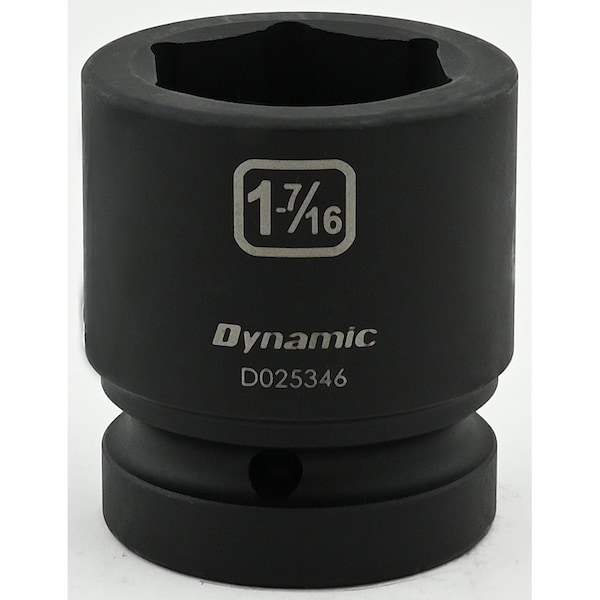 1" Drive Standard Socket, Black Phosphate, Tools 1-7/16" X 1" Drive, 6 Point Standard Length